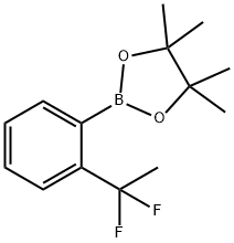 2-[2-(1,1-difluoroethyl)phenyl]-4,4,5,5-tetramethyl-1,3,2-dioxaborolane结构式
