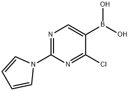 4-Chloro-2-(1H-pyrrol-1-yl)pyrimidine-5-boronic acid结构式