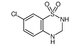 7-氯-3,4-二氢-2H-苯并[e][1,2,4]噻二嗪1,1-二氧化物结构式