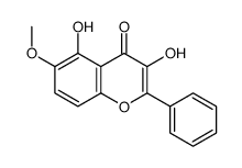 3,5-dihydroxy-6-methoxy-2-phenylchromen-4-one结构式