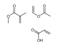 ethenyl acetate,methyl 2-methylprop-2-enoate,prop-2-enoic acid结构式