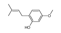 2-hydroxy-4-methoxy-2',2'-dimethylallylbenzene Structure