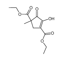 2-Hydroxy-3,5-di-aethoxycarbonyl-5-methyl-cyclopenten-(2)-on-(1) Structure