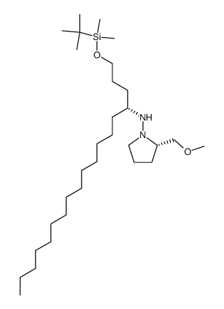 N-[(1R)-1-(3-{tert-butyldimethylsiloxy}propyl)pentadecyl]-(2S)-2-(methoxymethyl)-1-pyrrolidinamine Structure