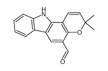 3,11-Dihydro-3,3-dimethylpyrano[3,2-a]carbazole-5-carbaldehyde结构式