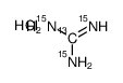 Guanidine13C,15N3 hydrochloride Structure