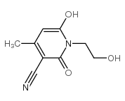 2-hydroxy-1-(2-hydroxyethyl)-4-methyl-6-oxopyridine-3-carbonitrile Structure