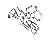 (PPh3)(CO)Pt(μ-η1:η2α,β-C(Ph)=C=CH2)Ru(CO)Cp Structure