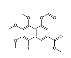 Methyl 4-acetoxy-8-iodo-5,6,7-trimethoxy-2-naphthoate结构式