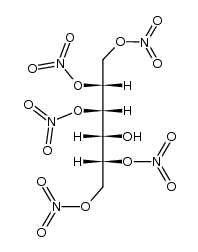 O1,O2,O3,O5,O6-pentanitro-D-mannitol结构式