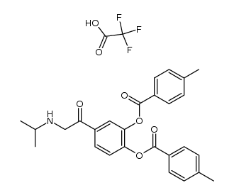 4-(2-(isopropylamino)acetyl)-1,2-phenylene bis(4-methylbenzoate) 2,2,2-trifluoroacetate结构式