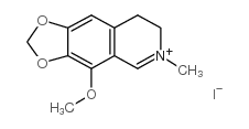 4-methoxy-6-methyl-7,8-dihydro-[1,3]dioxolo[4,5-g]isoquinolin-6-ium,iodide structure