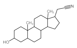 Pregnane-21-nitrile,3-hydroxy-, (3b,5b)- (9CI) structure