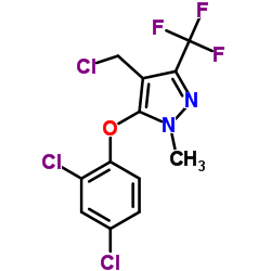 4-(Chloromethyl)-5-(2,4-dichlorophenoxy)-1-methyl-3-(trifluoromethyl)-1H-pyrazole结构式