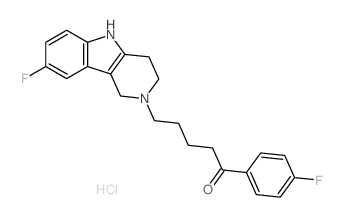 1-(4-fluorophenyl)-5-(8-fluoro-1,3,4,5-tetrahydropyrido[4,3-b]indol-2-yl)pentan-1-one,hydrochloride结构式