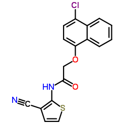 2-[(4-Chloro-1-naphthyl)oxy]-N-(3-cyano-2-thienyl)acetamide结构式