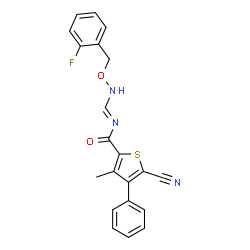 5-CYANO-N-(([(2-FLUOROBENZYL)OXY]IMINO)METHYL)-3-METHYL-4-PHENYL-2-THIOPHENECARBOXAMIDE Structure
