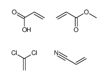 1,1-dichloroethene,methyl prop-2-enoate,prop-2-enenitrile,prop-2-enoic acid结构式