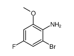 2-溴-4-氟-6-甲氧基苯胺结构式