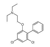 Ethanamine, 2-((4,6-dichloro(1,1-biphenyl)-2-yl)oxy)-N,N-diethyl- Structure