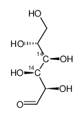 glucose, d-, [3,4-14c] Structure