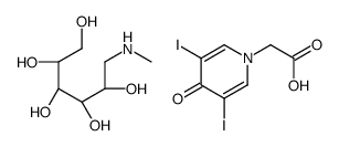 2-(3,5-diiodo-4-oxopyridin-1-yl)acetic acid,(2R,3R,4R,5S)-6-(methylamino)hexane-1,2,3,4,5-pentol Structure