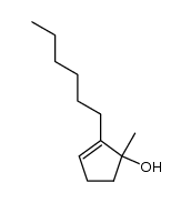 2-hexyl-1-methyl-cyclopent-2-enol Structure