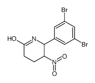 6-(3,5-dibromophenyl)-5-nitropiperidin-2-one Structure
