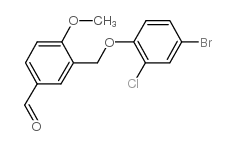 3-(4-BROMO-2-CHLOROPHENOXYMETHYL)-4-METHOXYBENZALDEHYDE Structure