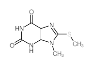 9-methyl-8-methylsulfanyl-3H-purine-2,6-dione Structure