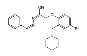 N-[(Z)-benzylideneamino]-2-[4-bromo-2-(piperidin-1-ylmethyl)phenoxy]acetamide结构式