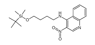 N-(4-{[tert-butyl(dimethyl)silyl]oxy}butyl)-3-nitroquinolin-4-amine结构式