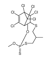 [3-[(2,3,4,5,7,7-hexachloro-6-bicyclo[2.2.1]hept-2-enyl)sulfanyl]-2-methylpropyl]sulfanyl-dimethoxy-sulfanylidene-λ5-phosphane Structure