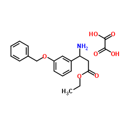 Ethyl 3-amino-3-[3-(benzyloxy)phenyl]propanoate ethanedioate (1:1) Structure