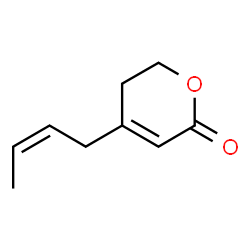 2H-Pyran-2-one, 4-(2Z)-2-butenyl-5,6-dihydro- (9CI) structure