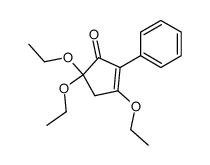 2-Phenyl-3,5,5-triethoxy-2-cyclopenten-1-on结构式