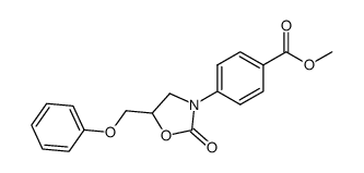 Methyl p-(2-oxo-5-phenoxymethyl-3-oxazolidinyl)benzoate结构式