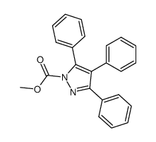 3,4,5-triphenyl-pyrazole-1-carboxylic acid methyl ester Structure