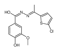 N-[(E)-1-(5-chlorothiophen-2-yl)ethylideneamino]-4-hydroxy-3-methoxybenzamide结构式