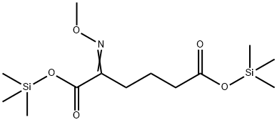 2-(Methoxyimino)hexanedioic acid bis(trimethylsilyl) ester structure