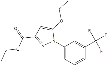5-ethoxy-1-(3-trifluoromethyl-phenyl)-1H-pyrazole-3-carboxylic acid ethyl ester结构式