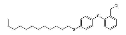 1-(chloromethyl)-2-(4-dodecylsulfanylphenyl)sulfanylbenzene结构式