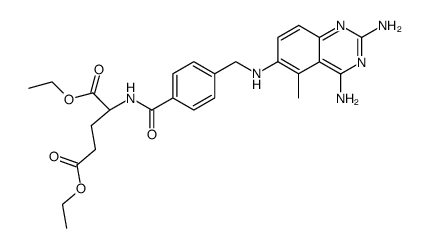 N-{4-[(2,4-diamino-5-methyl-quinazolin-6-ylamino)-methyl]-benzoyl}-glutamic acid diethyl ester Structure