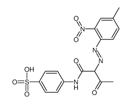 4-[[2-[(4-methyl-2-nitrophenyl)azo]-1,3-dioxobutyl]amino]benzenesulphonic acid结构式