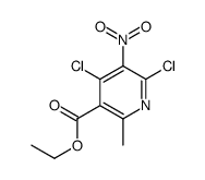 ethyl 4,6-dichloro-2-methyl-5-nitropyridine-3-carboxylate结构式