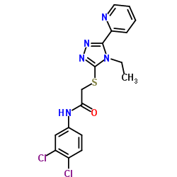 N-(3,4-Dichlorophenyl)-2-{[4-ethyl-5-(2-pyridinyl)-4H-1,2,4-triazol-3-yl]sulfanyl}acetamide Structure