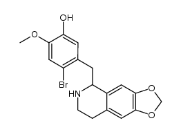 4-bromo-2-methoxy-5-(5,6,7,8-tetrahydro-[1,3]dioxolo[4,5-g]isoquinolin-5-ylmethyl)-phenol结构式