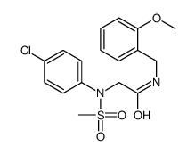 2-(4-chloro-N-methylsulfonylanilino)-N-[(2-methoxyphenyl)methyl]acetamide Structure
