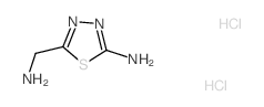 5-(aminomethyl)-1,3,4-thiadiazol-2-amine(SALTDATA: 2HCl)结构式