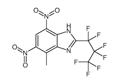 2-(1,1,2,2,3,3,3-heptafluoropropyl)-4-methyl-5,7-dinitro-1H-benzimidazole Structure